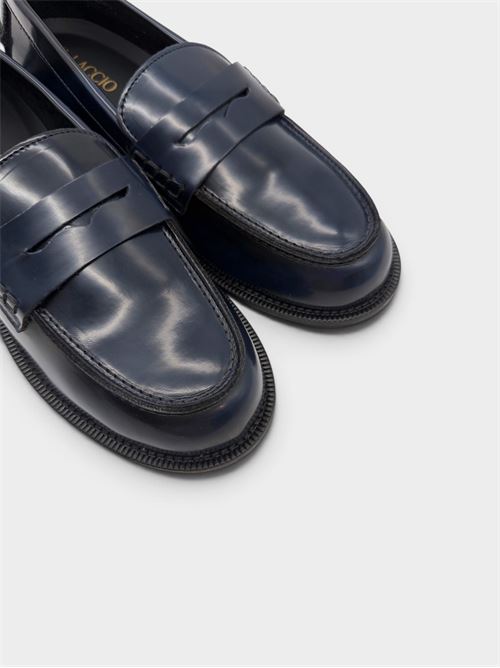 Mocassino college in pelle blu IL LACCIO | 5145001BRUSHBLU